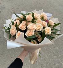 Букет Кремовые розы Латте в Новый Городок Щелковского района